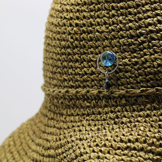 ピンブローチ 青 トランプ オニキス TAMARUSAN