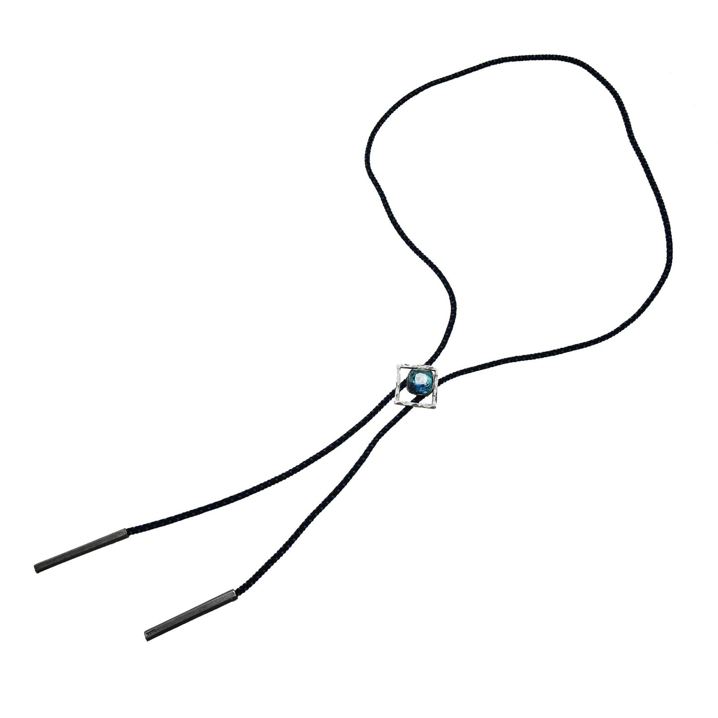 組紐 ループタイ トランプ 青 正絹 男女兼用 TAMARUSAN