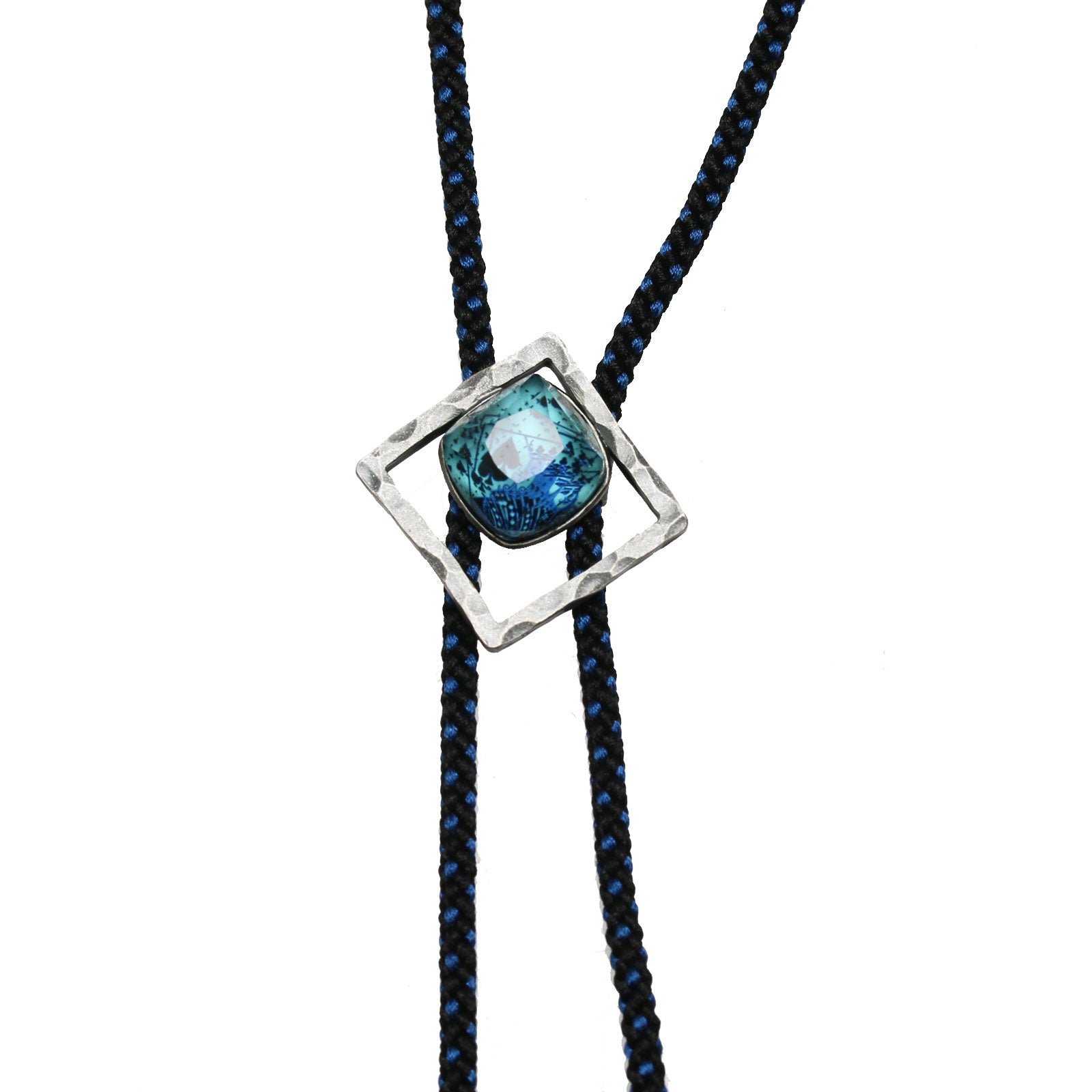 組紐 ループタイ トランプ 青 正絹 男女兼用 TAMARUSAN