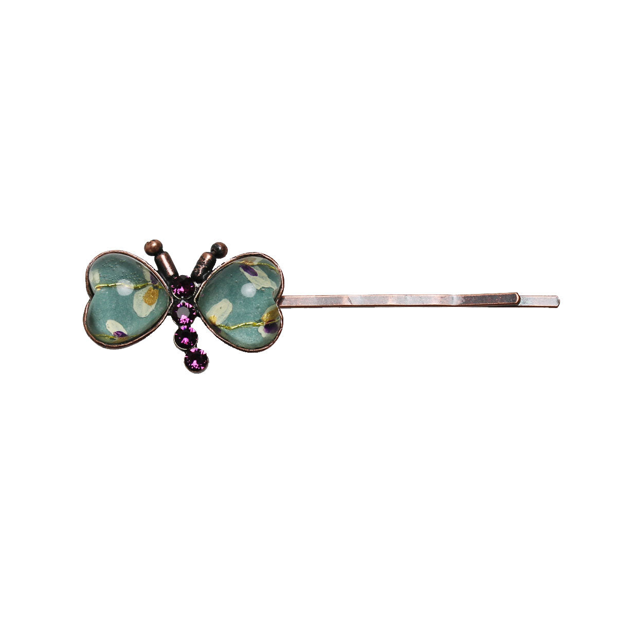 ヘアピン あさぎ色 蝶 和装 TAMARUSAN