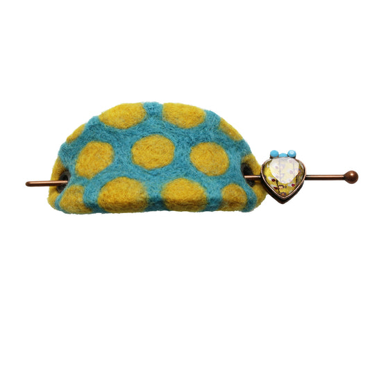 かんざしバレッタ(マジェステ) 亀甲 ハート フェルト TAMARUSAN