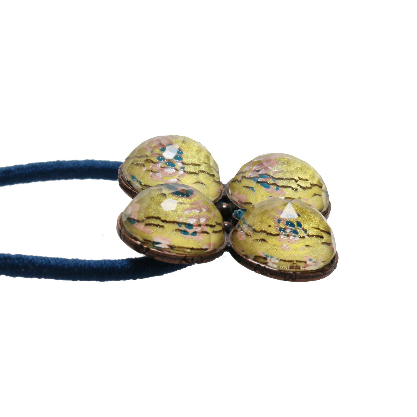ヘアゴム 花 つるくさ 金色 和風 TAMARUSAN