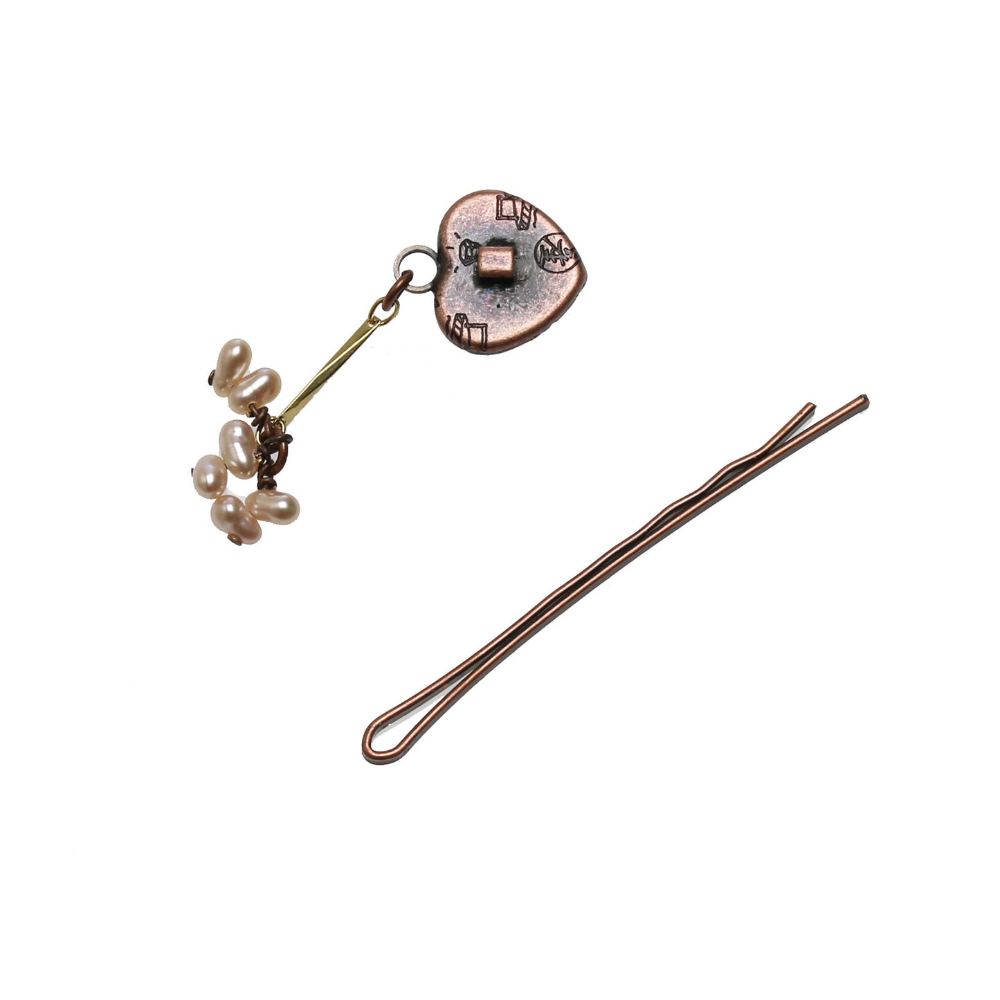 ヘアピン ピンク 梅柄 淡水パール TAMARUSAN