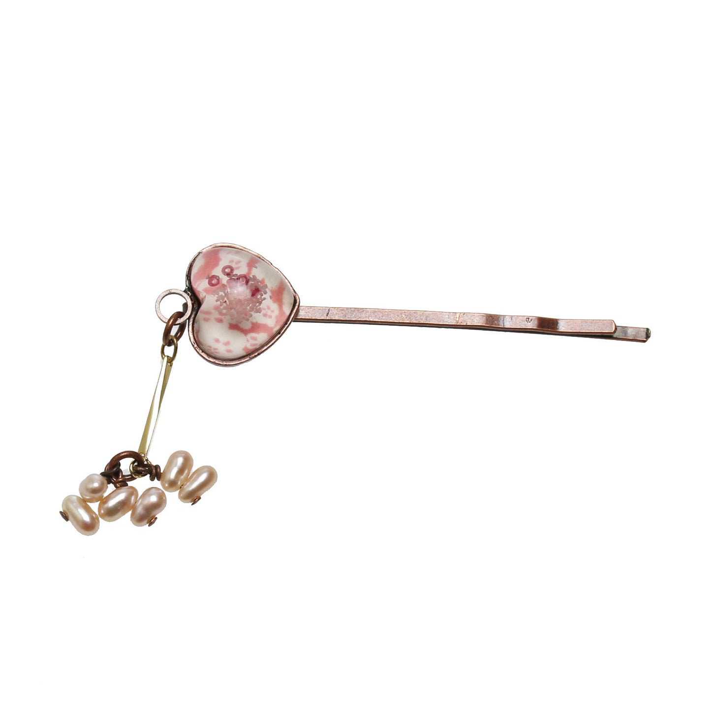 ヘアピン ピンク 梅柄 淡水パール TAMARUSAN