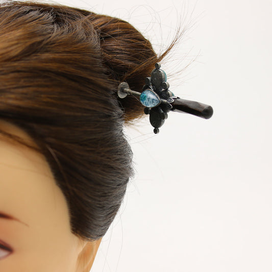 着せ替えかんざし ブルー 梅 TAMARUSAN