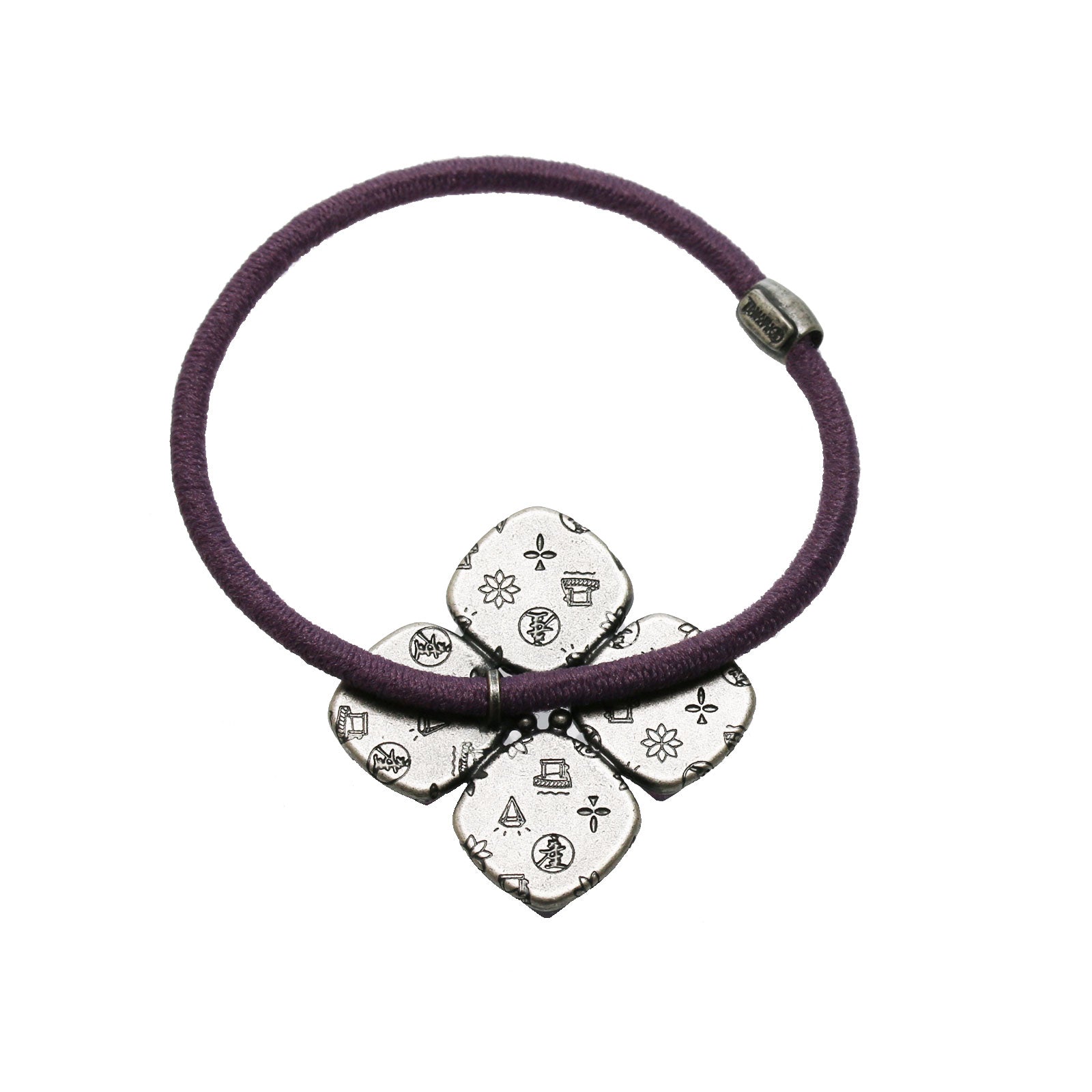 ヘアゴム 花 紫 梅 贈り物 TAMARUSAN