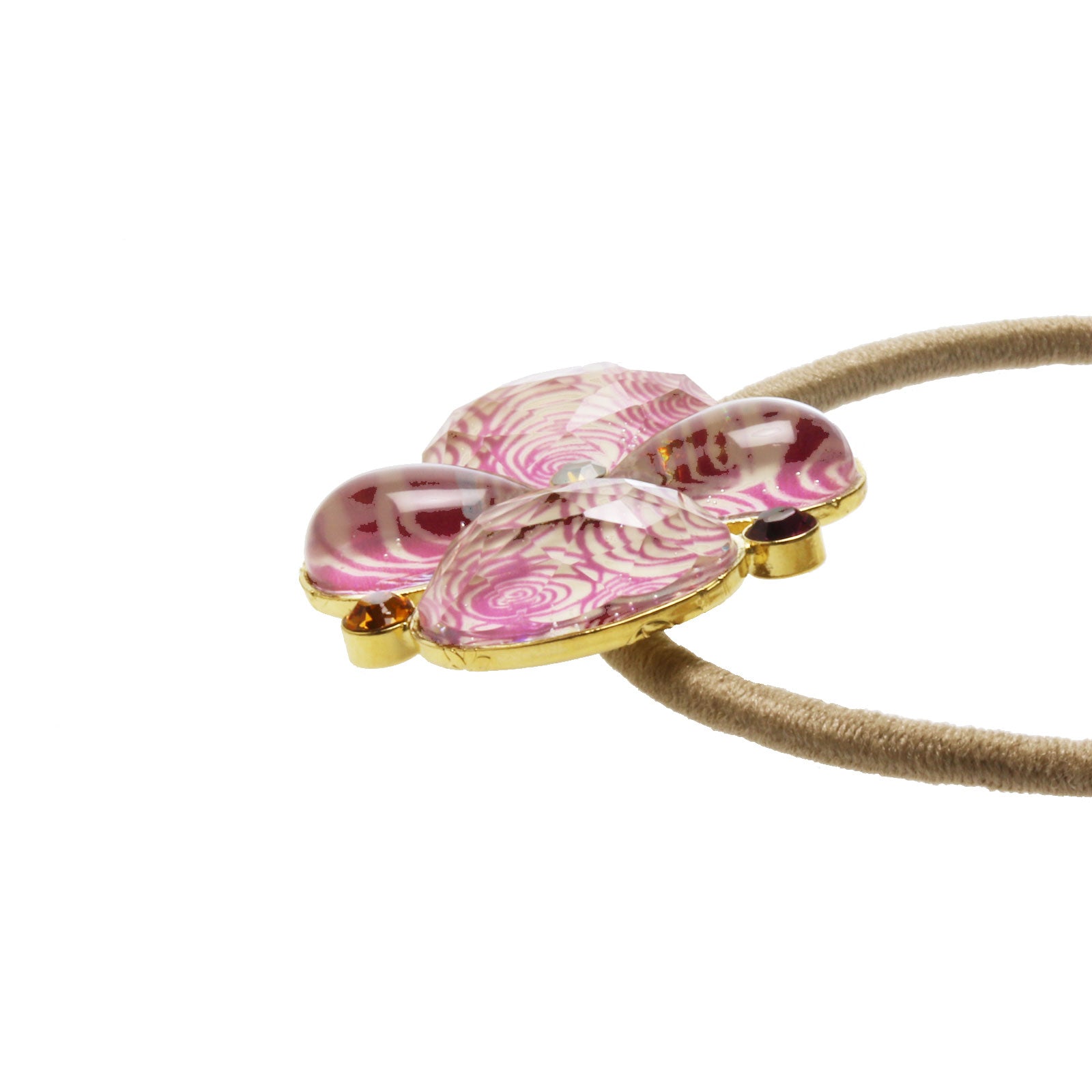 ヘアゴム ピンク 和風 24金 ゴールド TAMARUSAN