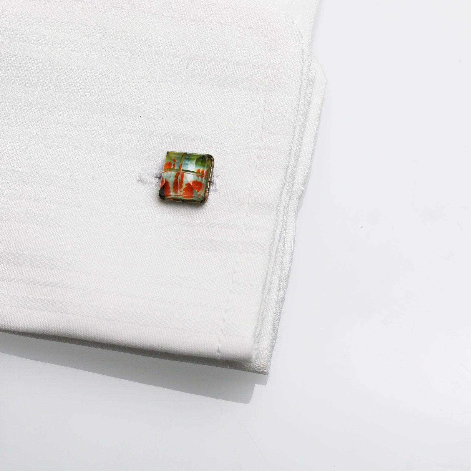 小さいカフスボタン 菊 四角 TAMARUSAN