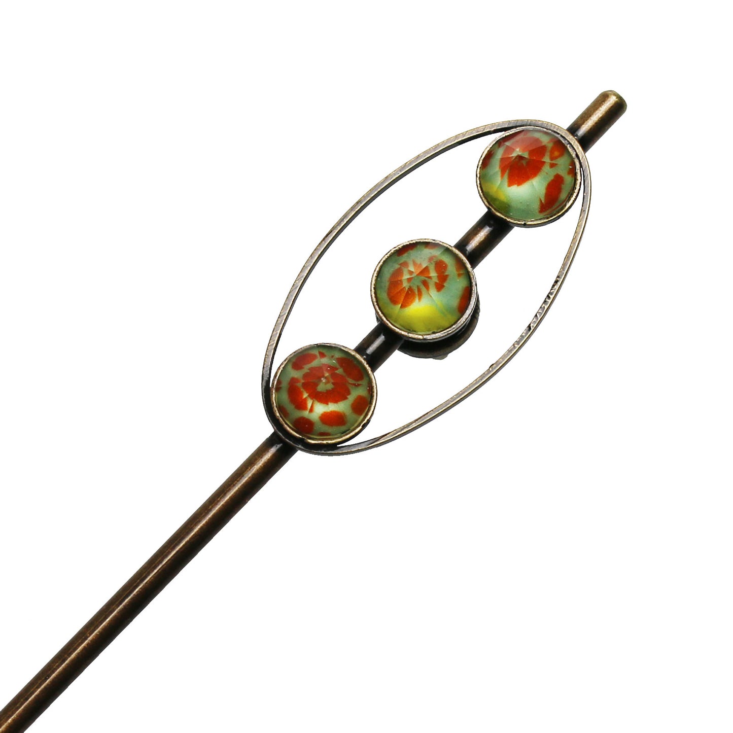 かんざし 菊 オレンジ 和風 レトロ TAMARUSAN