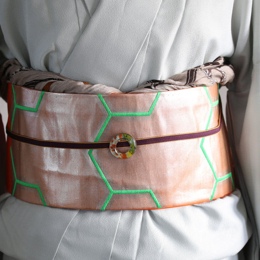 帯留め 青 菊 ドーナツ おしゃれ TAMARUSAN