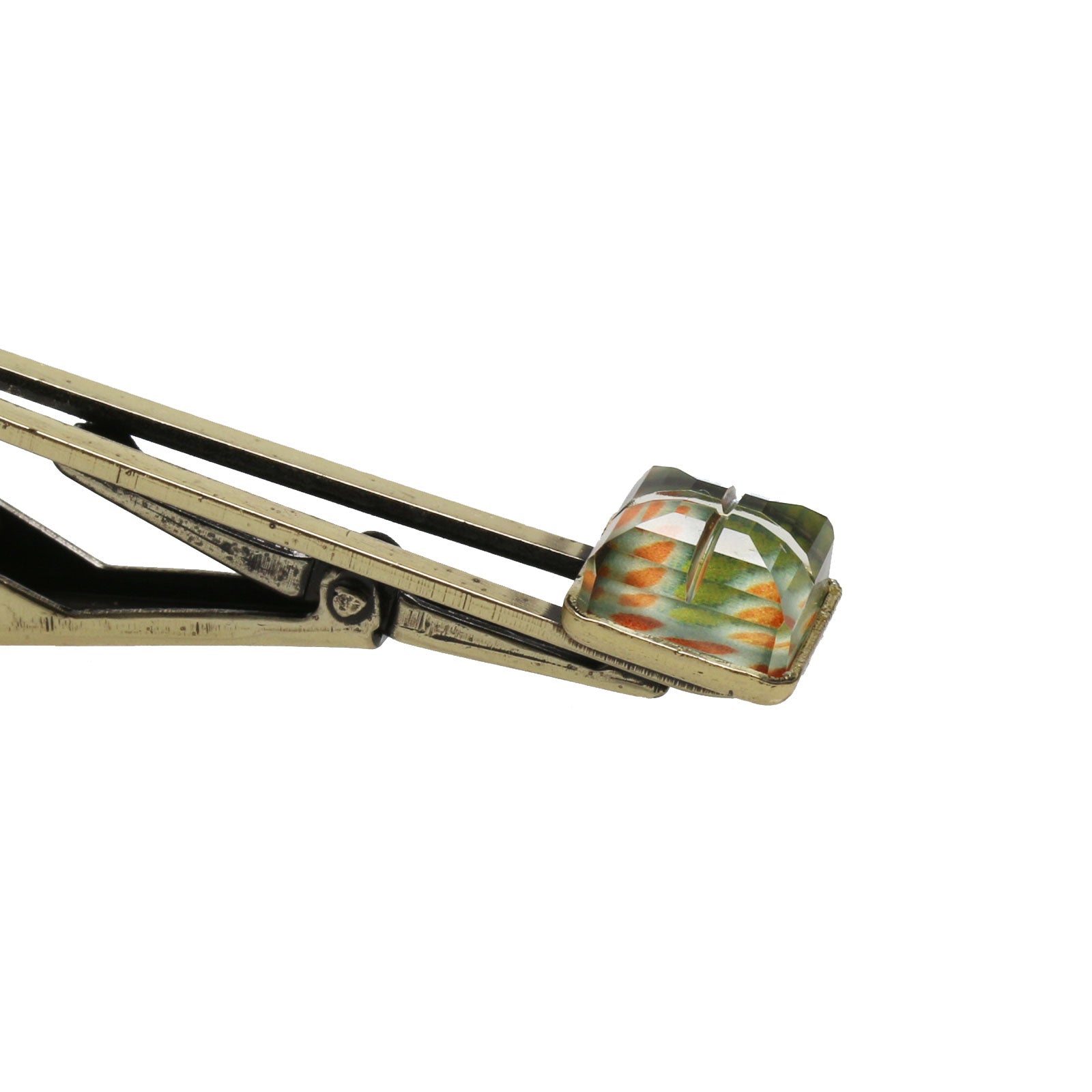 ネクタイピン シンプル 菊柄 オレンジ TAMARUSAN