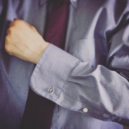 カフスボタン 市松模様 白黒 男女兼用 TAMARUSAN