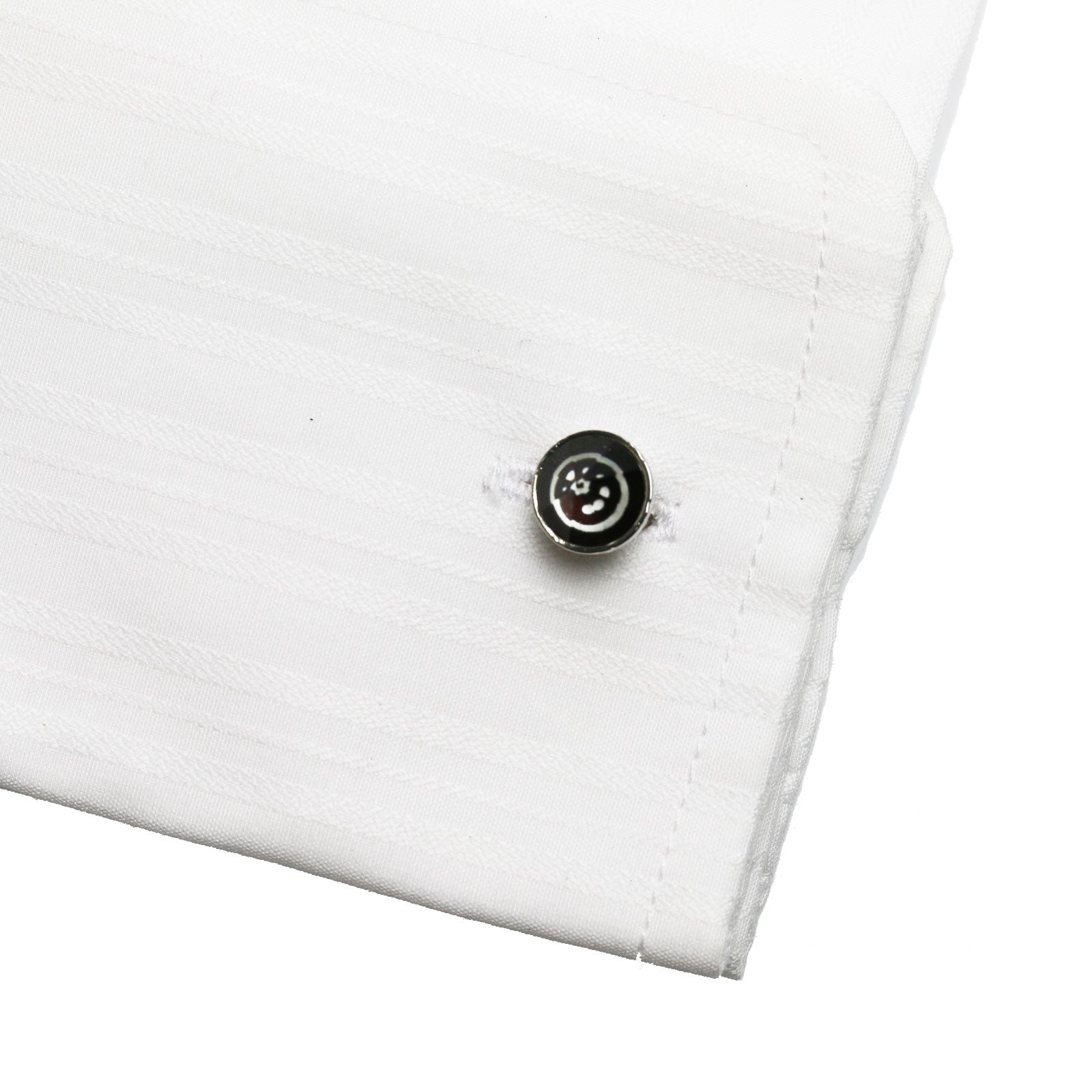 カフスボタン 白黒 亀甲 金 TAMARUSAN