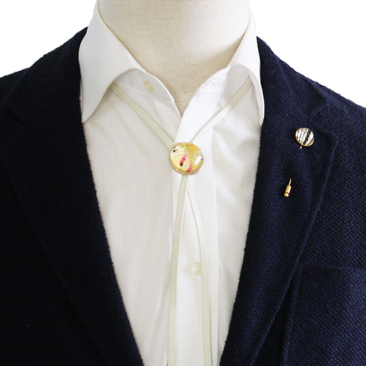 ハットピン 白黒 縞柄 男女兼用 金 TAMARUSAN