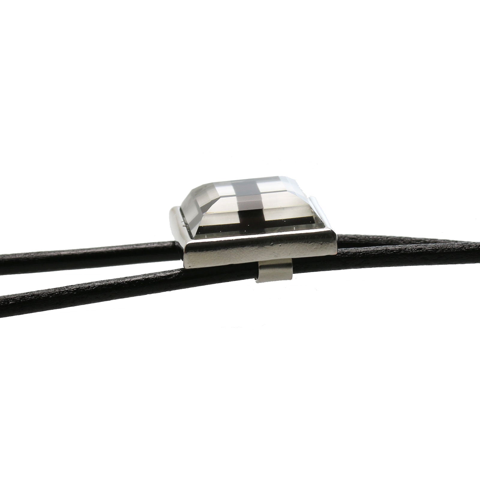 革紐ループタイ 白黒 クロス 十字 メンズ TAMARUSAN