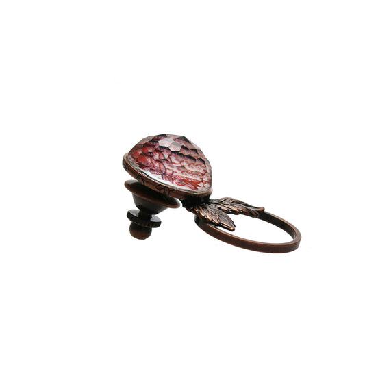 眼鏡ホルダーピンブローチ ユリ 赤 TAMARUSAN