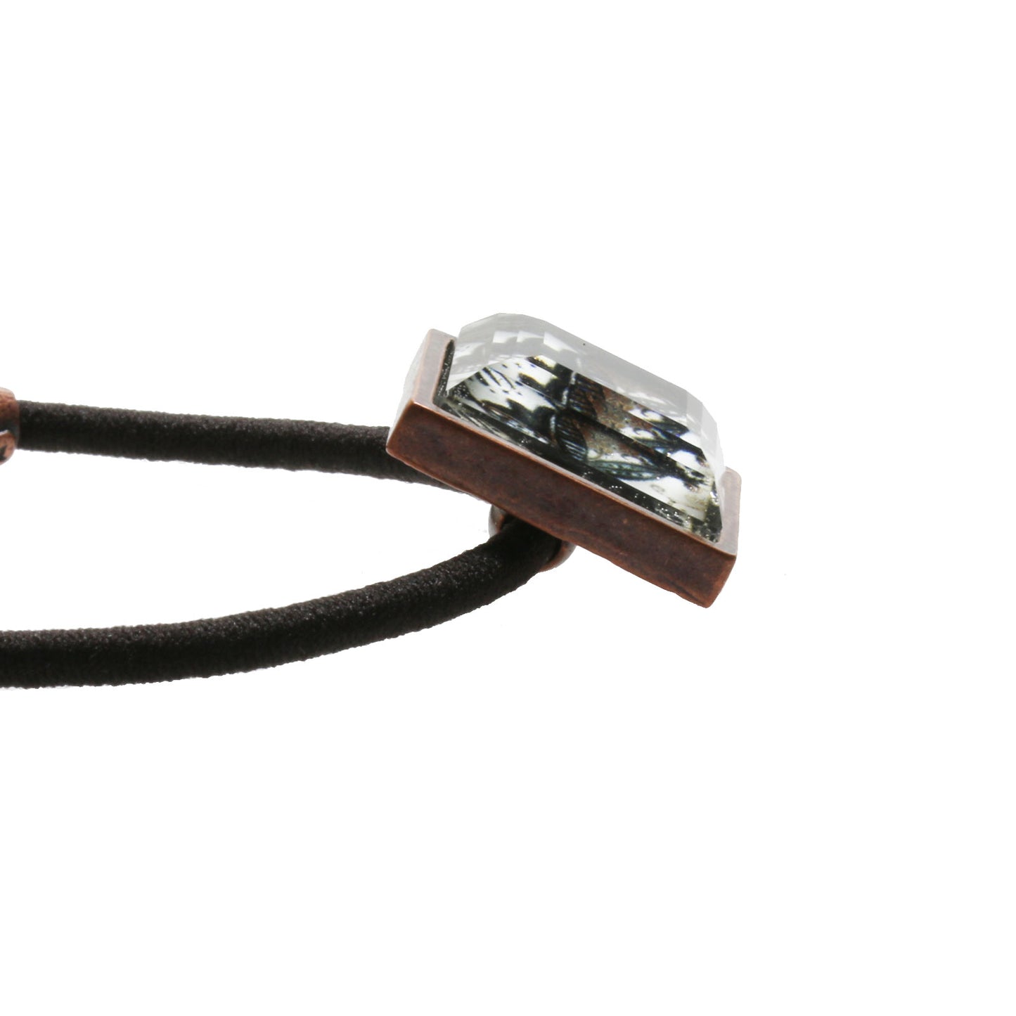 ヘアゴム 白 スクエア ユリ アンティーク調 TAMARUSAN