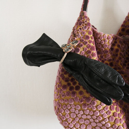 手袋ホルダー ユリ ハート 花 白 TAMARUSAN