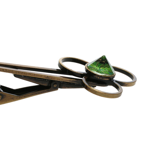 ネクタイピン ユリ 緑 花 贈り物 TAMARUSAN