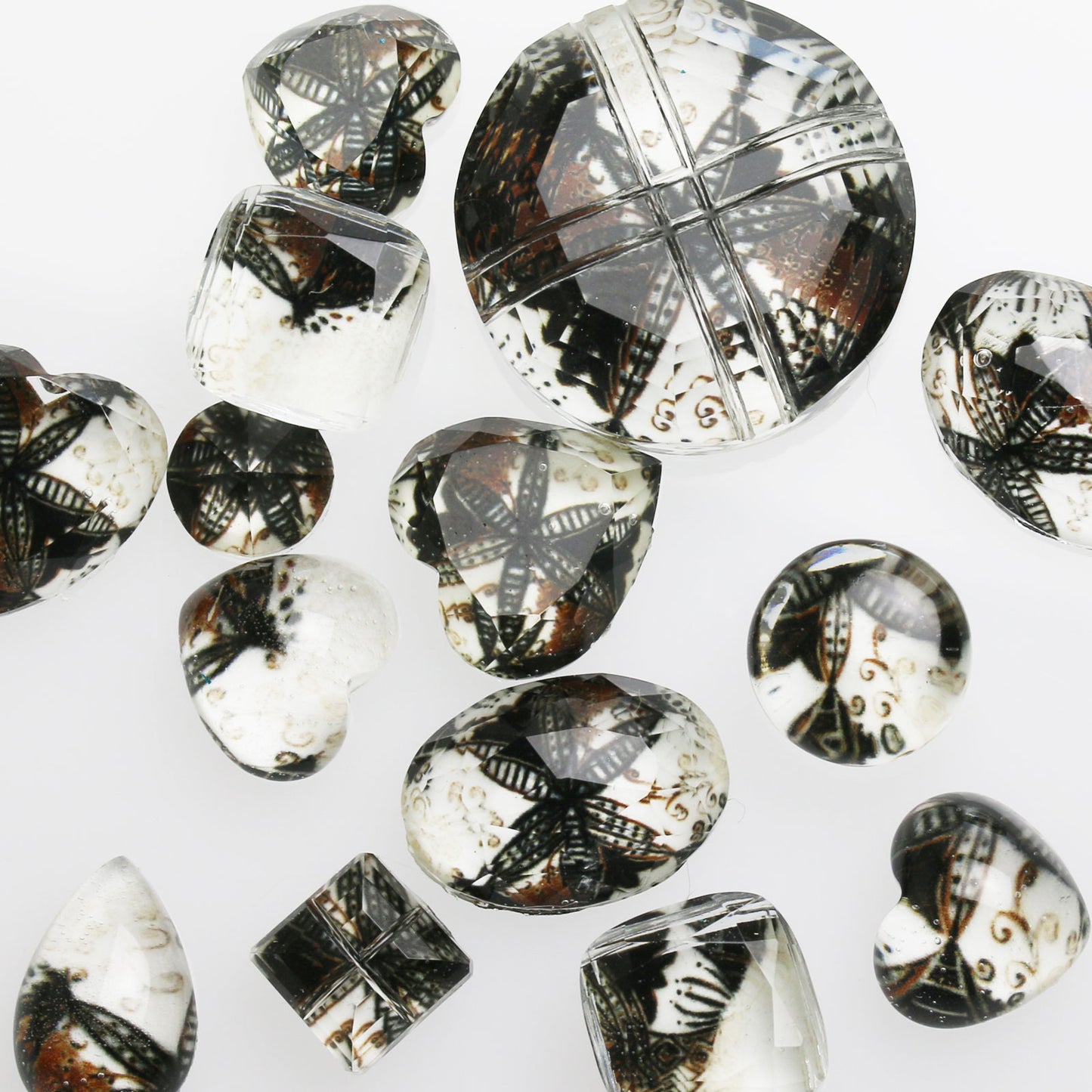 ハットピン ユリ セピア色 ハート TAMARUSAN