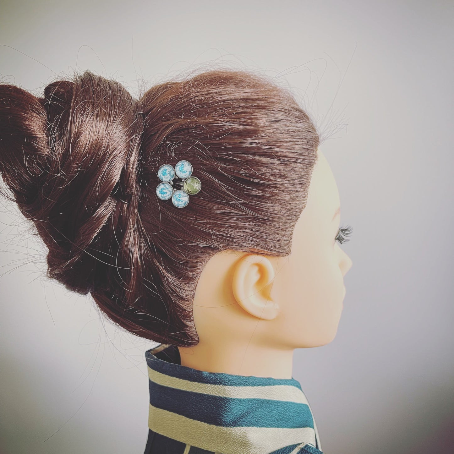 ヘアピン 花 梅 ブルー TAMARUSAN