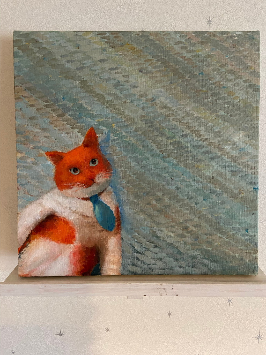 初めての油絵と、ジロー元店長の絵