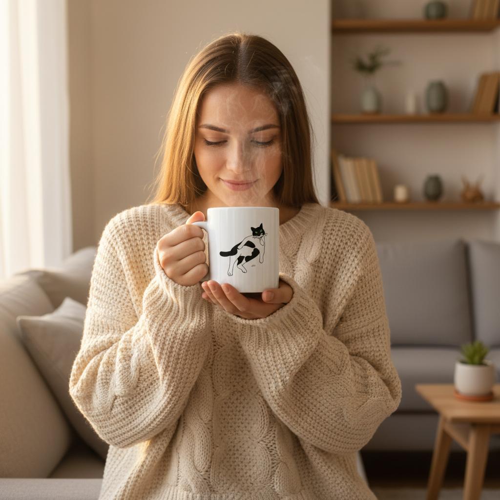 ジローのホワイトマグカップ Print Material