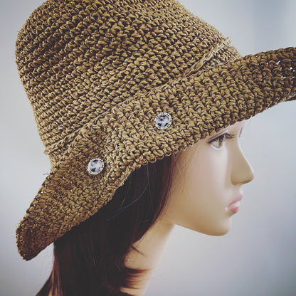 両飾りのハットピン アーガイル 青 TAMARUSAN