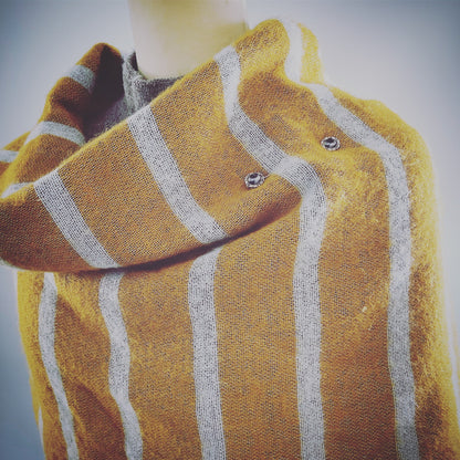 両飾りのハットピン アーガイル 青 TAMARUSAN