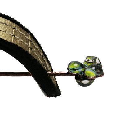 かんざしバレッタ マジェステ アーガイル グリーン TAMARUSAN