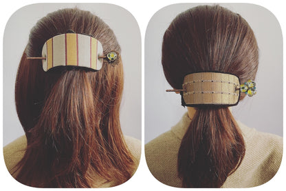 かんざしバレッタ マジェステ アーガイル グリーン TAMARUSAN