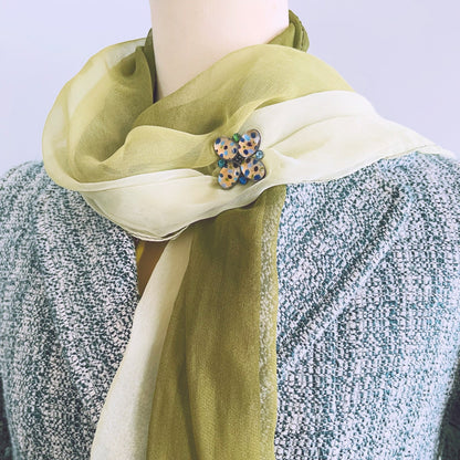 ブローチ 紫陽花 青 TAMARUSAN