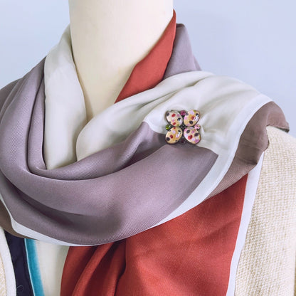 ブローチ 紫陽花 ピンク TAMARUSAN