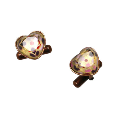 カフスボタン 紫陽花 ハート ピンク カフスボタン