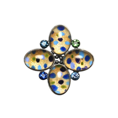 ブローチ 紫陽花 青 TAMARUSAN