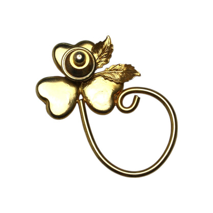 ピンブローチ 眼鏡ホルダー 花 金 紫陽花 TAMARUSAN