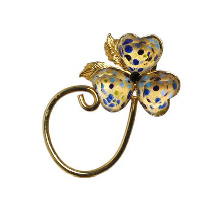 ピンブローチ 眼鏡ホルダー 花 金 紫陽花 TAMARUSAN