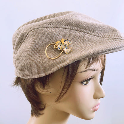 ピンブローチ 眼鏡ホルダー 花 金 紫陽花 TAMARUSAN