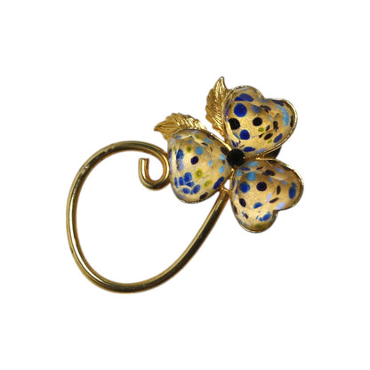 ピンブローチ 眼鏡ホルダー 花 金 紫陽花 TAMARUSAN