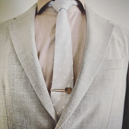 ネクタイピン ハート 水色 樹脂 ネクタイピン