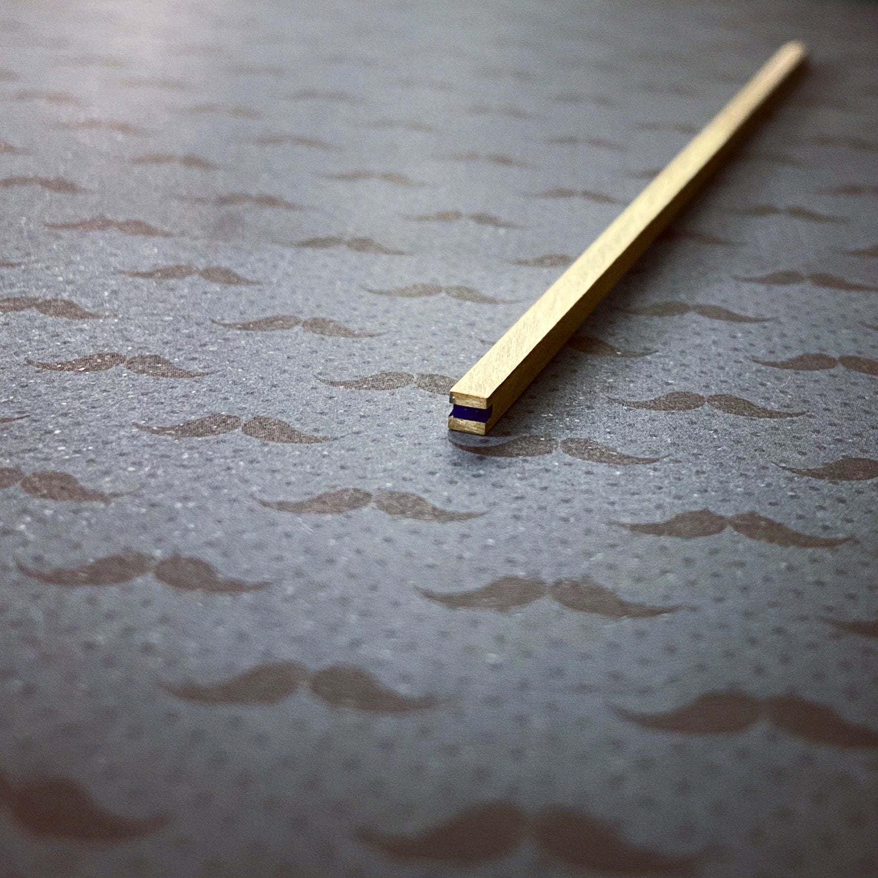 男のかんざし 真鍮 青 一本挿しかんざし 四角➖