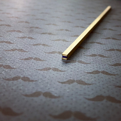 男のかんざし 真鍮 青 一本挿しかんざし 四角➖