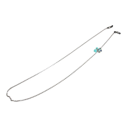 眼鏡チェーン バラの木 青 アマゾナイト TAMARUSAN