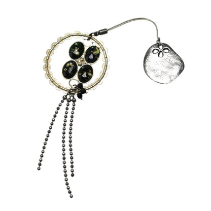 根付 ベージュ 革紐 珊瑚 TAMARUSAN