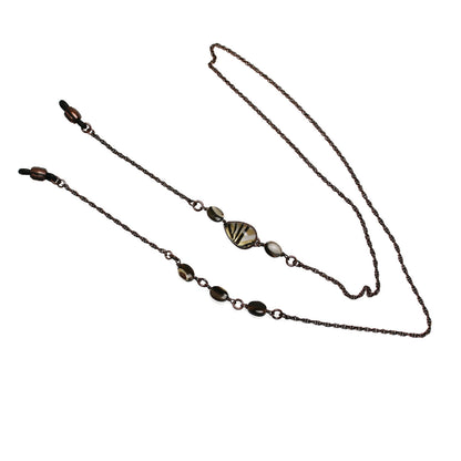 眼鏡チェーン シェル シンプル 茶色