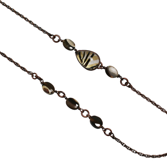 眼鏡チェーン シェル シンプル 茶色