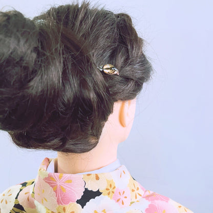 ヘアピン シック 茶色 ラインストーン 高級ヘアピン