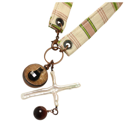 バッグチャーム フクロウ 猫 淡水パール バッグチャーム