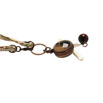 バッグチャーム フクロウ 猫 淡水パール バッグチャーム