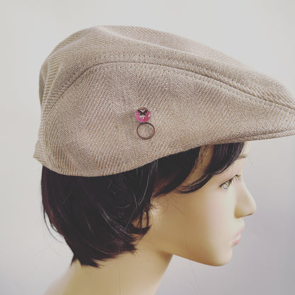 眼鏡ホルダーピンブローチ 蝶 ピンク